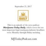 Thursday, September 21, 2017 Headlines | Marijuana Today Daily News